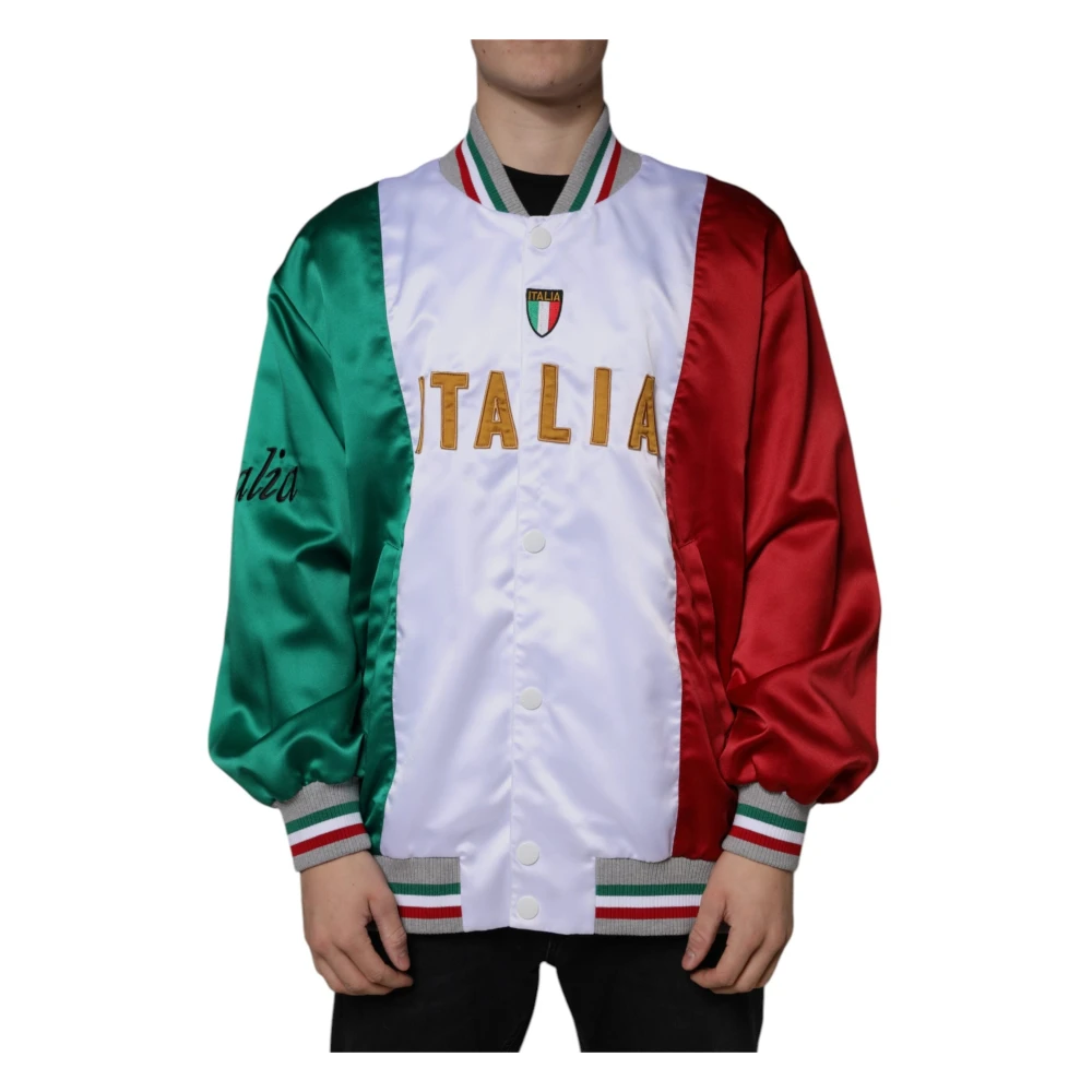 Dolce & Gabbana Men's Italia Button Down Bomber Jacket