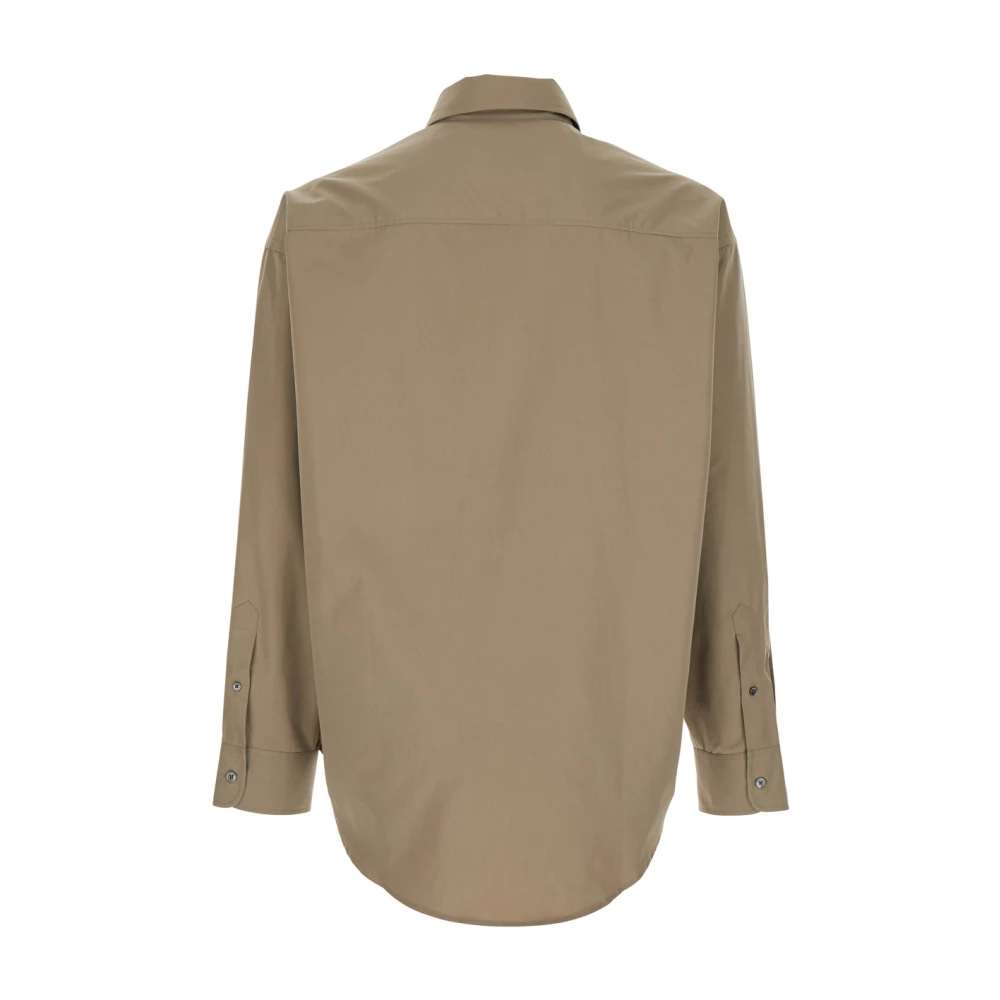 Ami Paris Klassieke Kraag Grijze Shirt met Logo Borduursel Gray Heren