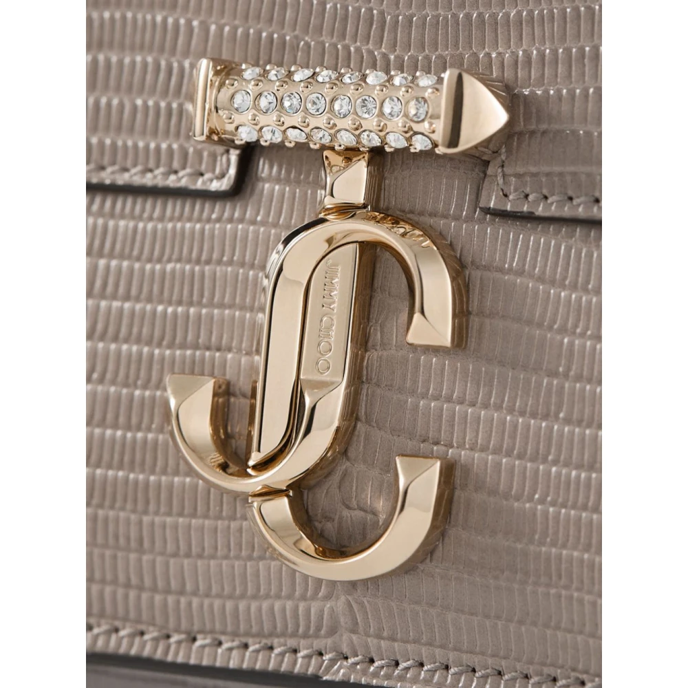 Jimmy Choo Elegante Avenue Clutch Tas Beige Dames