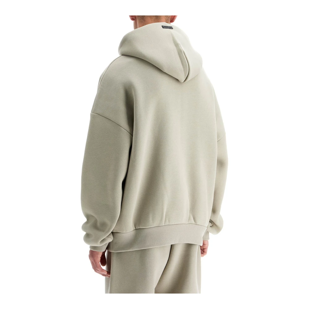 Fear Of God Oversized hoodie met halve rits Gray Heren