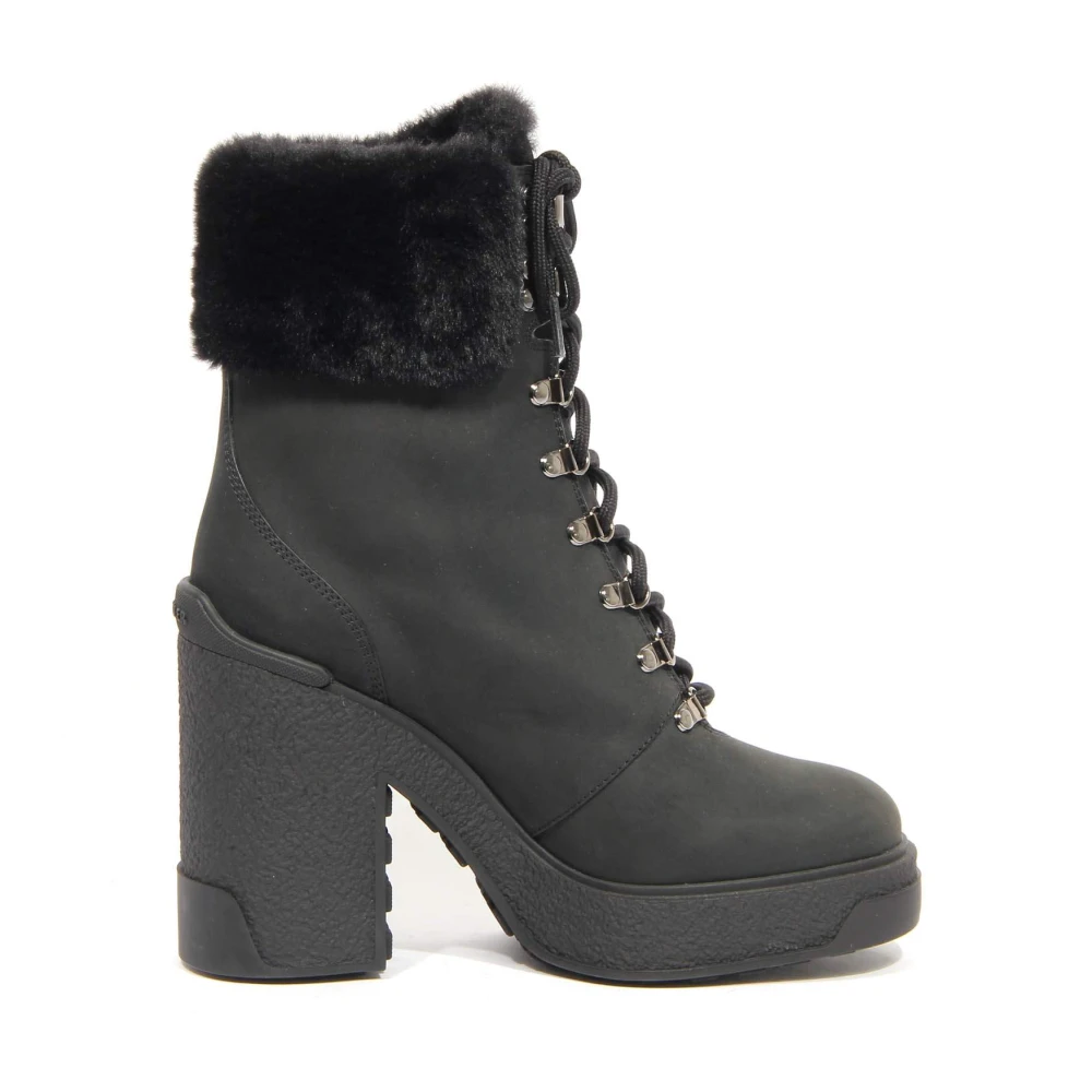 Moncler Women's Black Claudia Ankle Boots - Heeled Boots - 7 Uk - Shoes