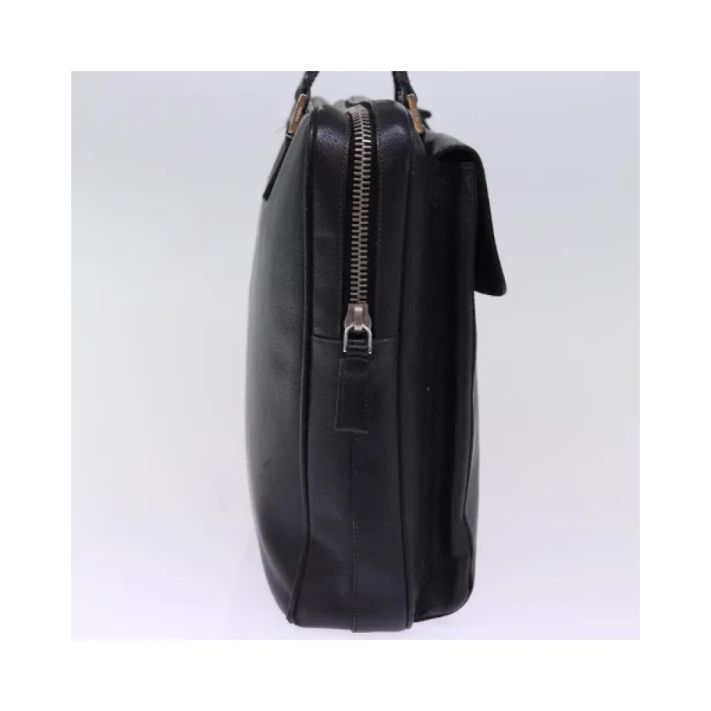 Prada Vintage Pre-owned Leather handbags Black Dames