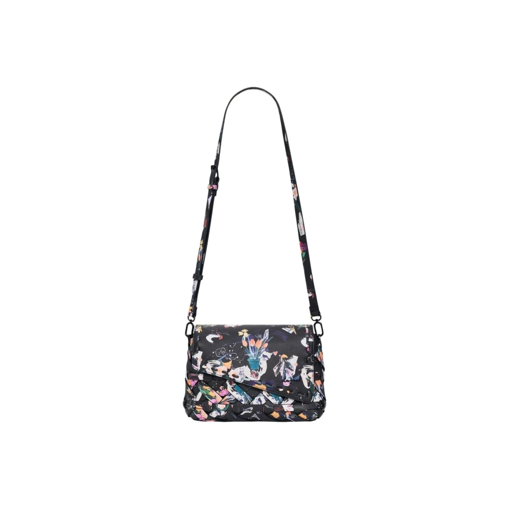 Desigual Donna Nero Borse, Taglia Unica, New,