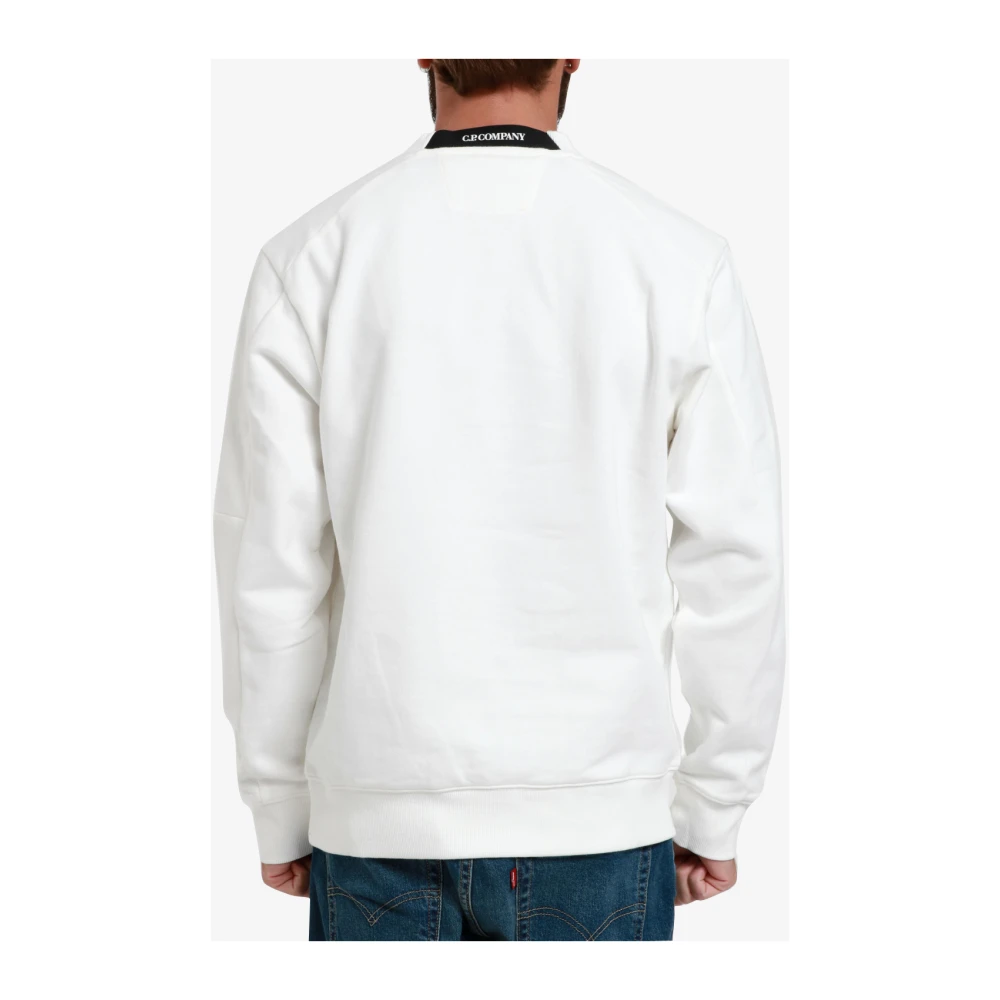 C.P. Company Witte Sweater met Lenszak White Heren