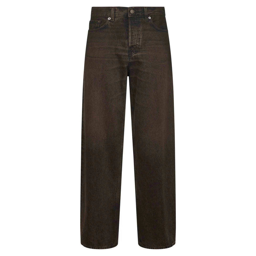 Haikure Women's Brown Straight Fit Jeans, W26, Wide Leg Black Jeans Italy Made