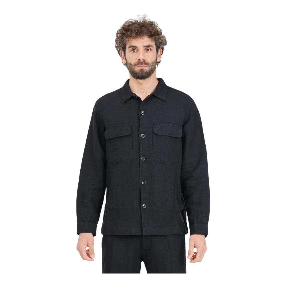 Selected Homme Zwarte Overhemd met Zakken Black Heren