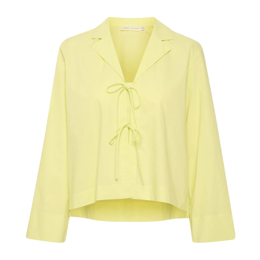 InWear Lime Sorbet Cropped Skjorta Yellow, Dam