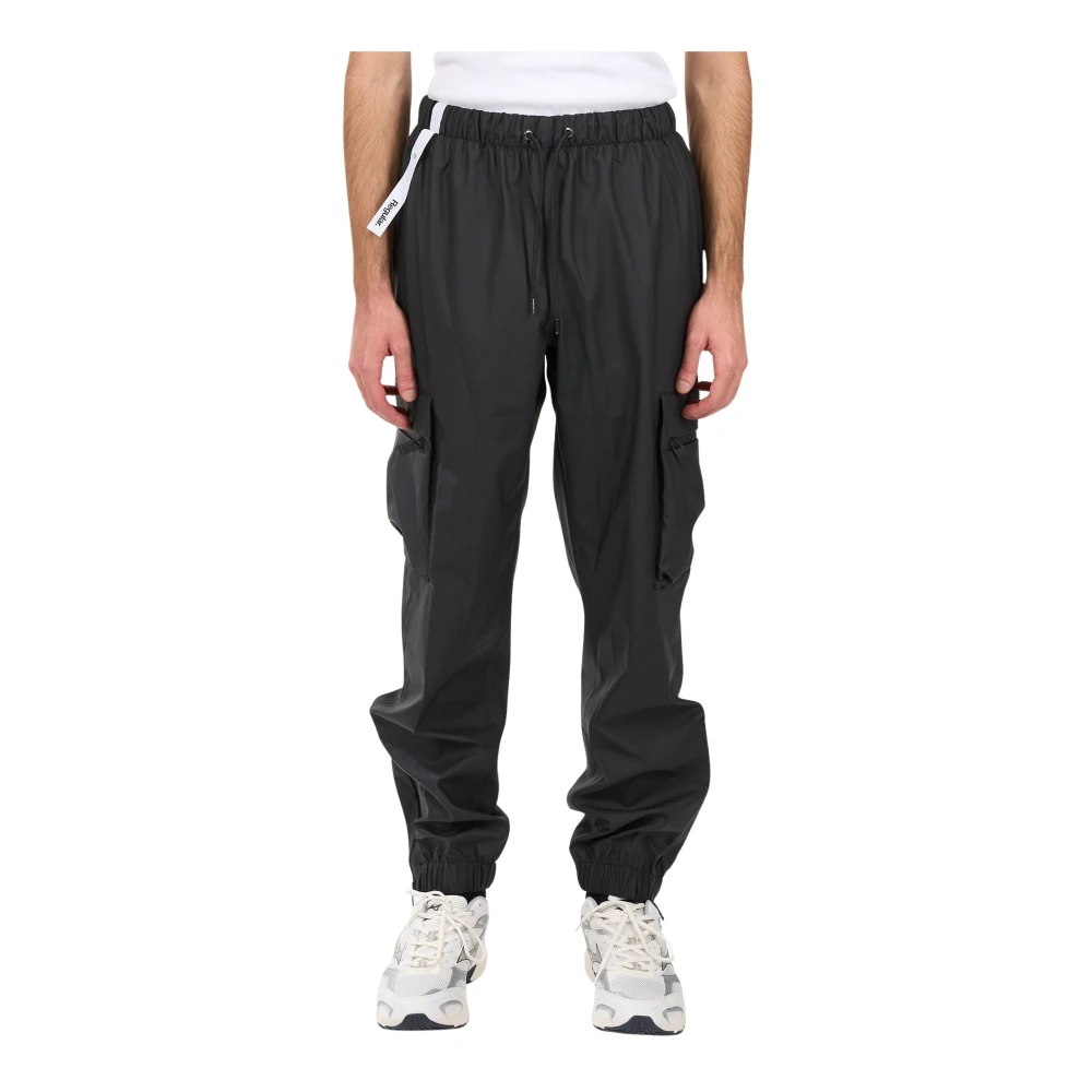 Rains Utility Cargo Broek met Elastische Taille Black Heren