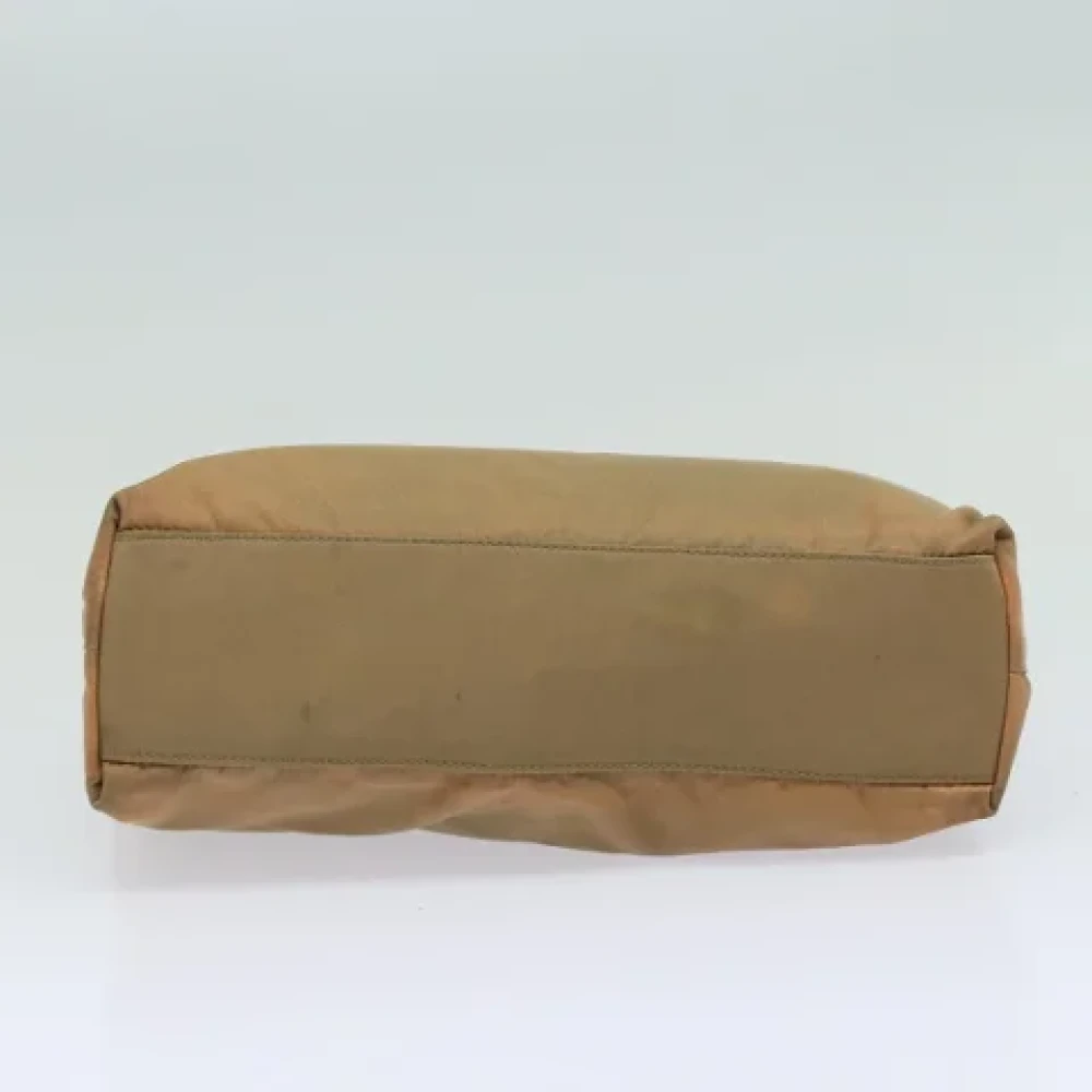 Prada Vintage Pre-owned Nylon prada-bags Beige Dames