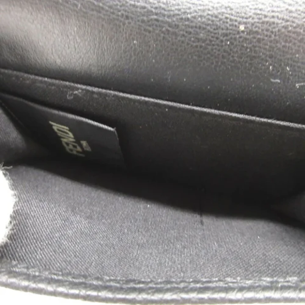 Fendi Vintage Pre-owned Leather wallets Black Unisex