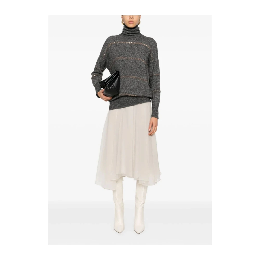 BRUNELLO CUCINELLI Fietser Gebreid Gray Dames