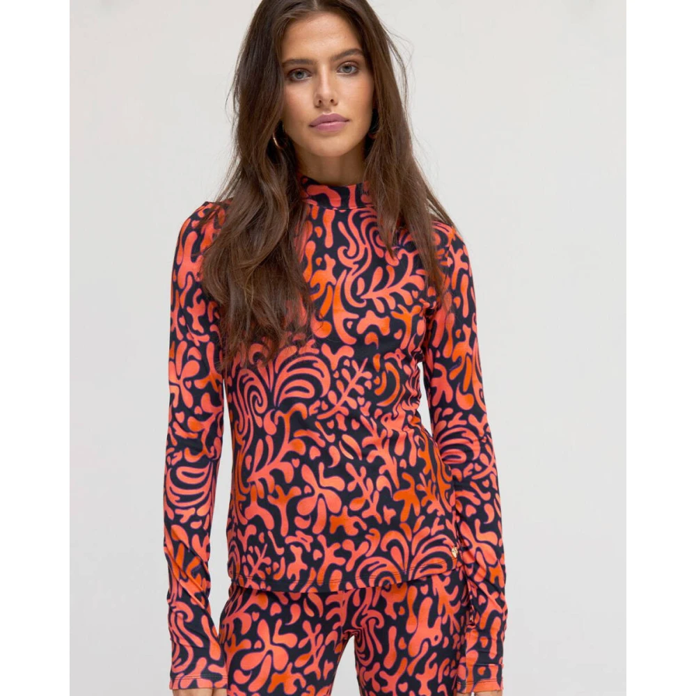 Harper & Yve Lange Mouw Top Jane-Ls Orange Dames