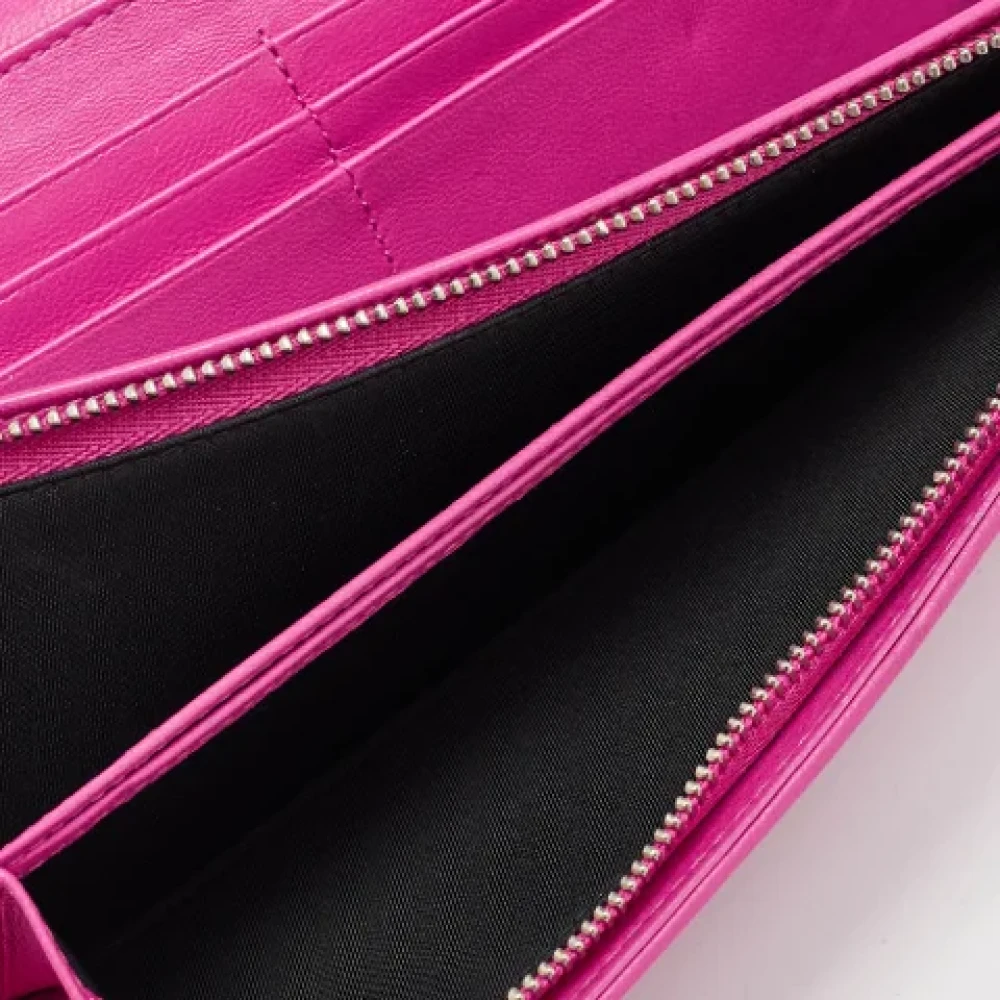 Dior Vintage Pre-owned Leather wallets Pink Dames