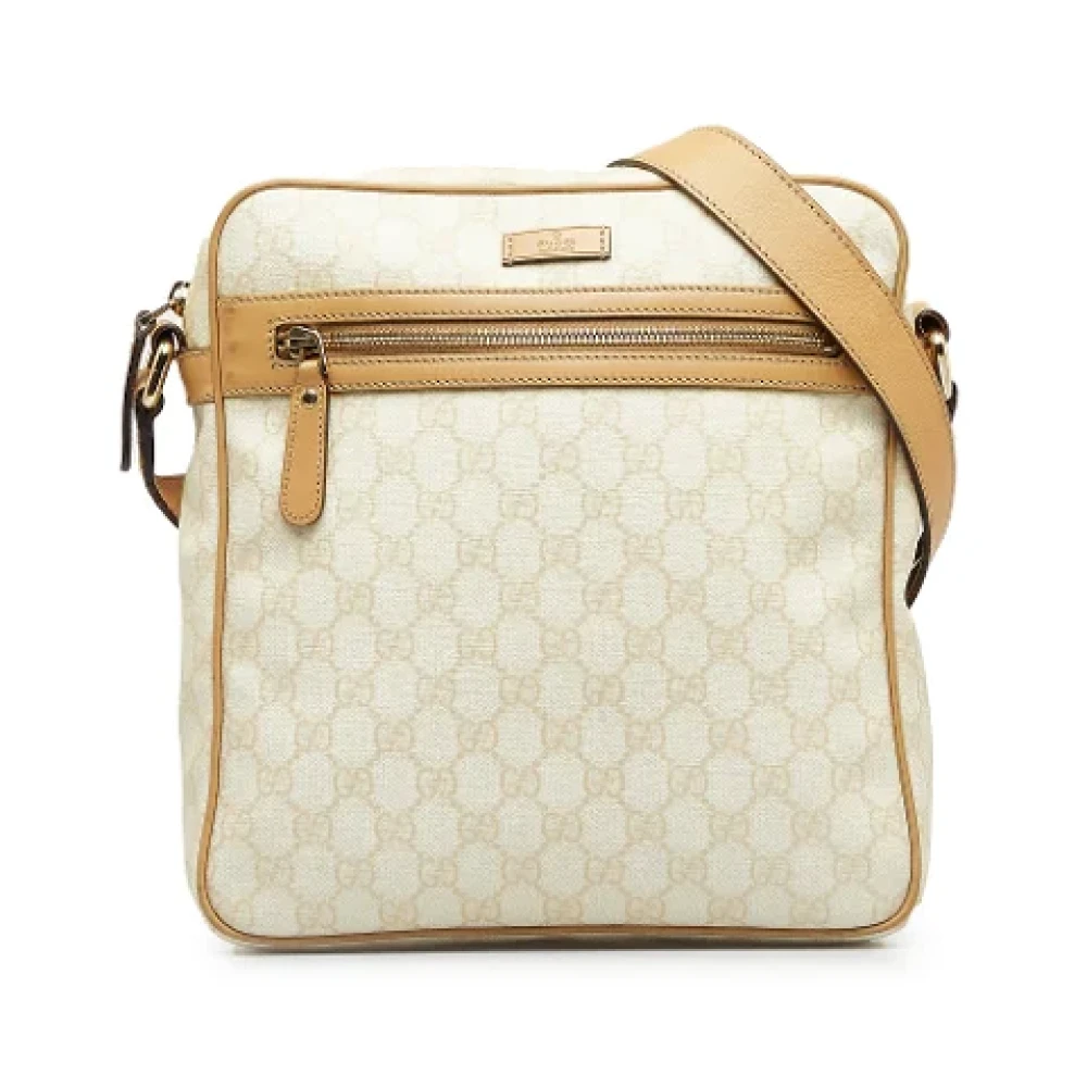 Gucci Vintage Pre-owned Coated canvas gucci-bags White Dames
