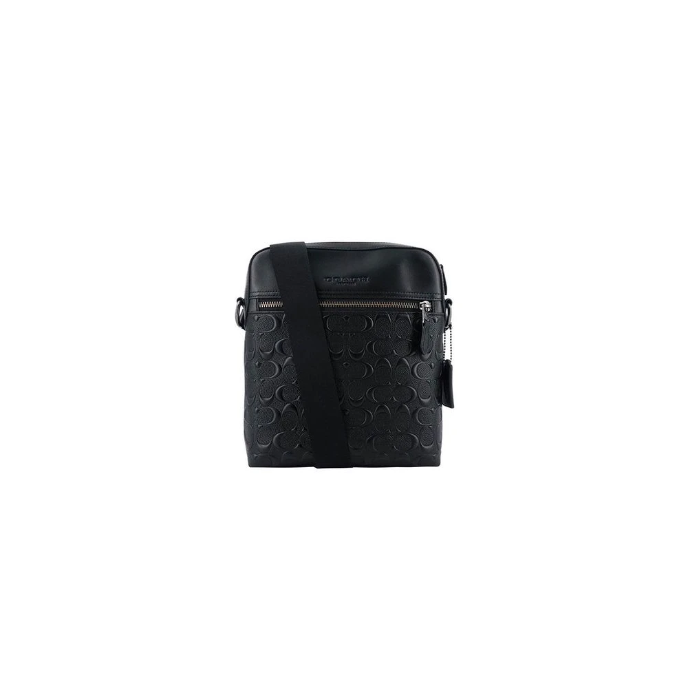Coach Men's Black Houston Flight Bag - Cross Body Messenger - One Size - Bags