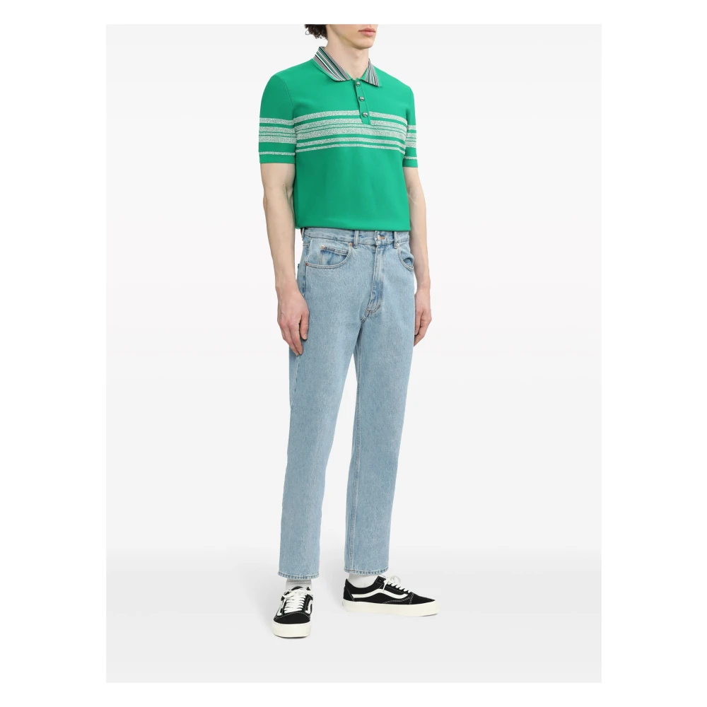 Wales Bonner Gebreide Polo Green Heren