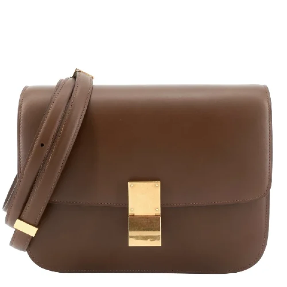 Celine Vintage Pre-owned Leather celine-bags Brown Dames
