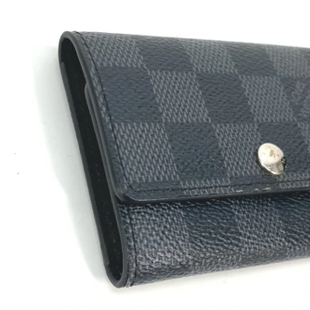 Louis Vuitton Vintage Pre-owned Cotton key-holders Black Dames