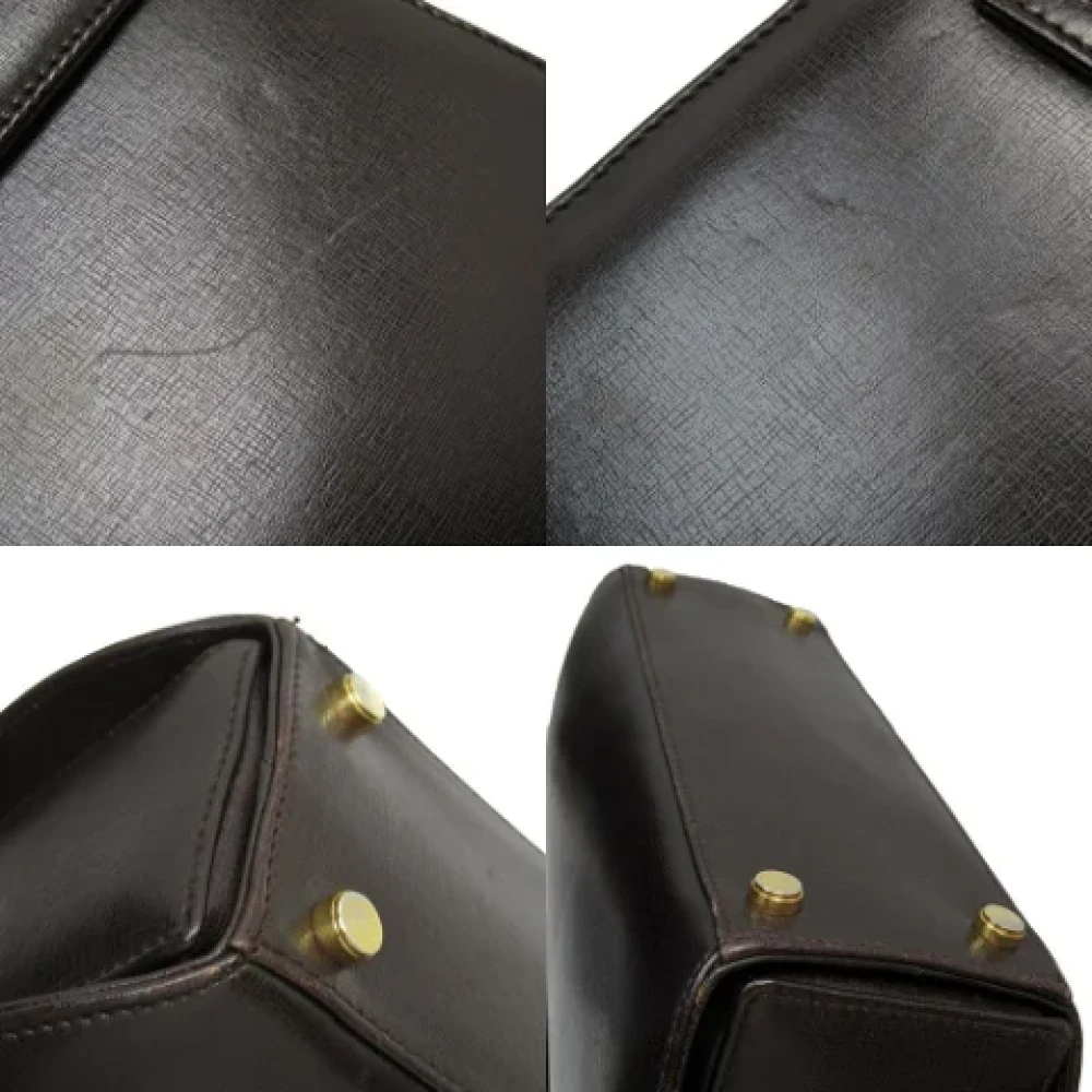 Salvatore Ferragamo Pre-owned Leather handbags Brown Dames