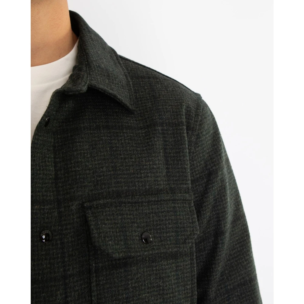 Woolrich Alaskan Wool Overshirt Green Heren