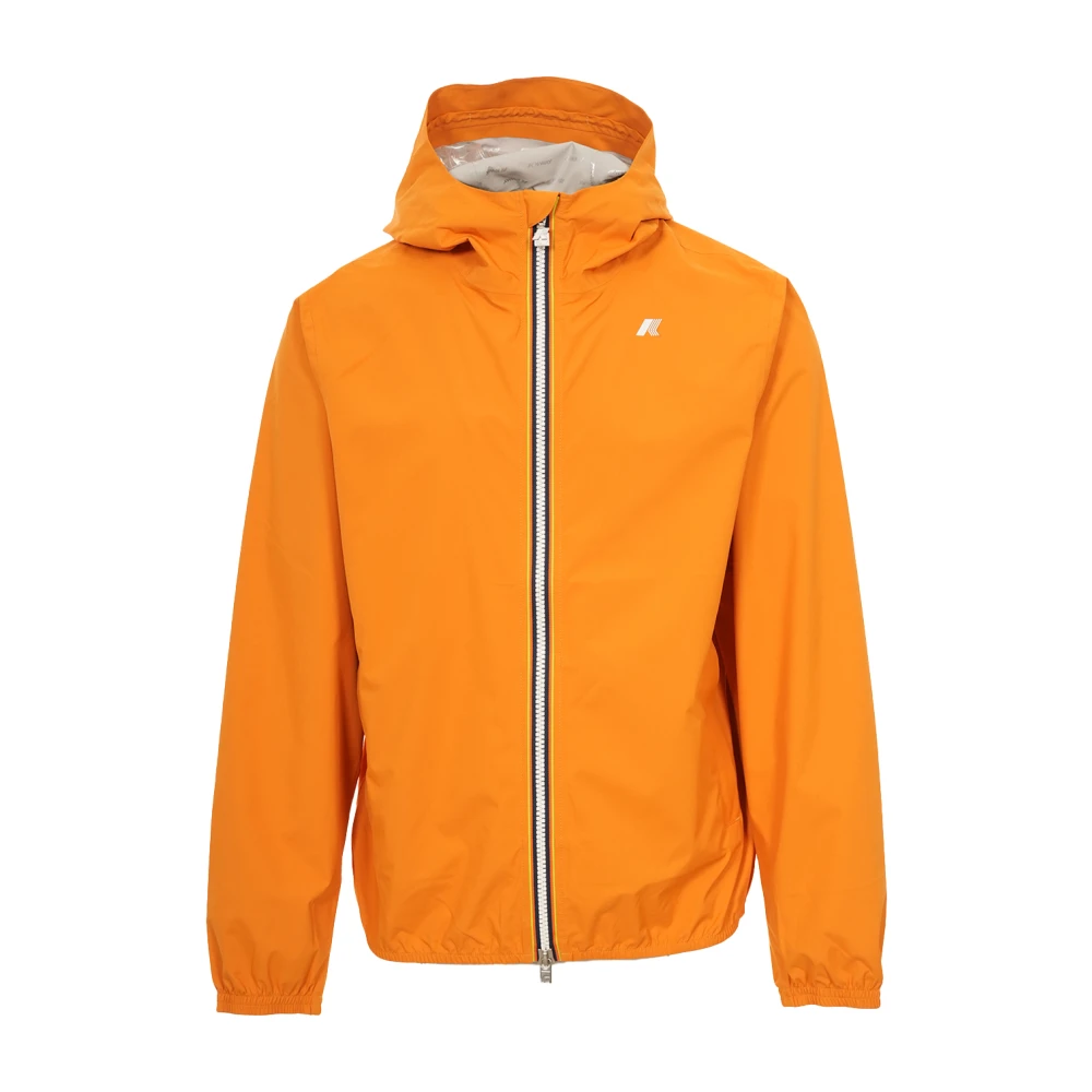 K-Way Mannelijk Oranje Slim Fit Waterdichte Jas
