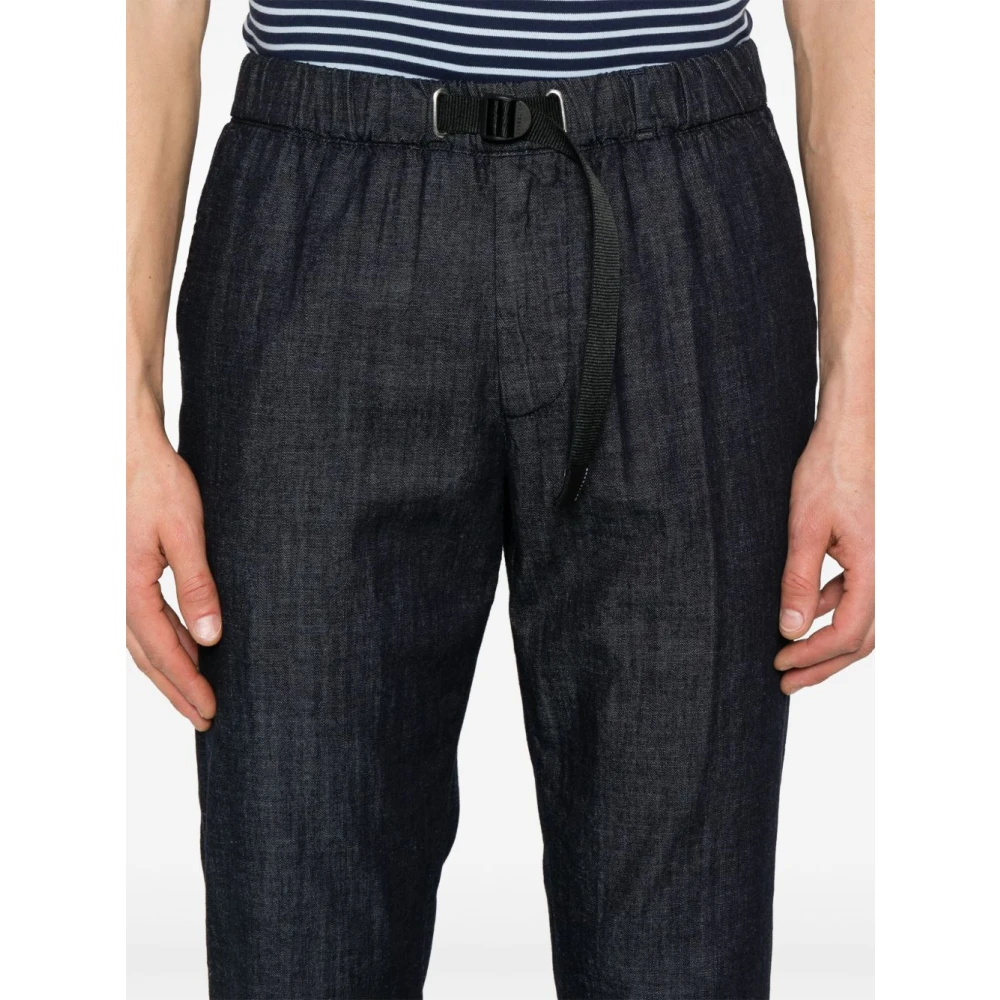 White Sand Blauwe elastische taille broek Blue Heren