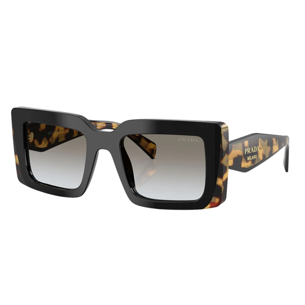 Prada Woman Sunglass PR D01S - Frame color: Black/Medium Tortoise, Lens color: Grey Gradient - Image 3