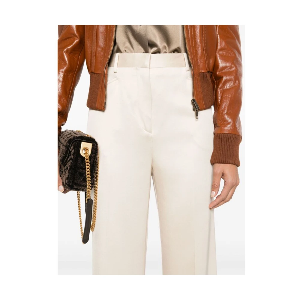 Tom Ford Ivoorwitte Op Maat Bootcut Broek Beige Dames