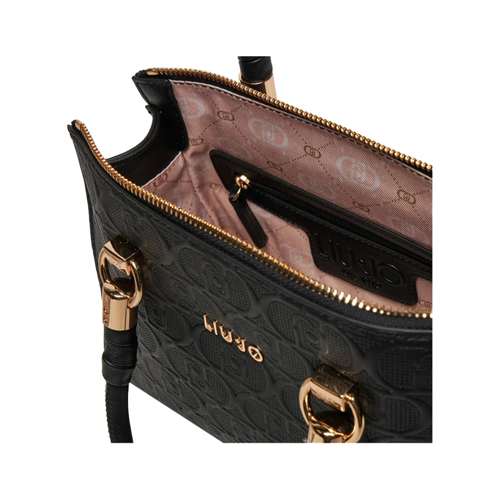 Liu Jo Zwarte Handtas met Gouden Details Black Dames
