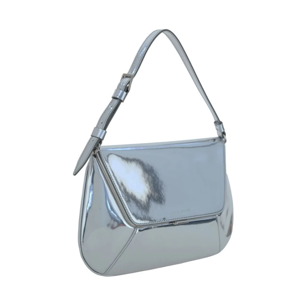 Amina Muaddi Geometrische spiegeleffect handtas Gray Dames