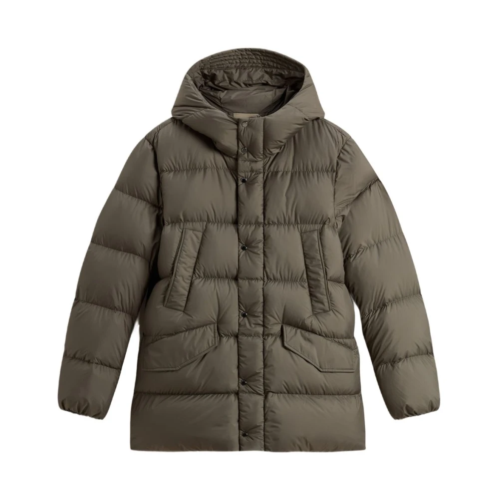 Woolrich Green Parka Jacket For Men - Male - Winter Jackets - M - Jackets