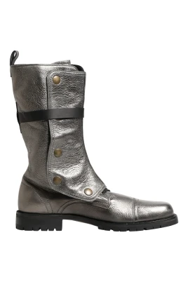 Combat Biker Mid Calf Boots