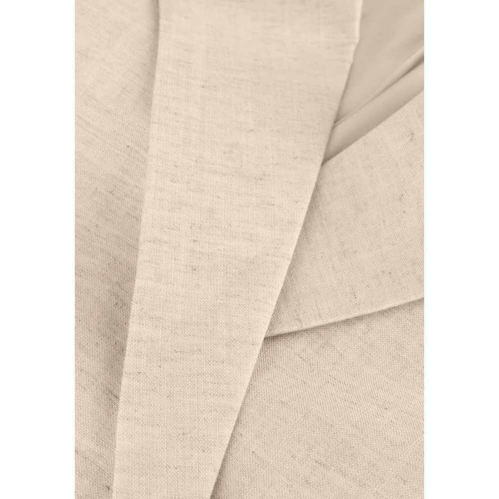Gestuz Linnen Blazer Elegant Stijlvol Veelzijdig Beige Dames