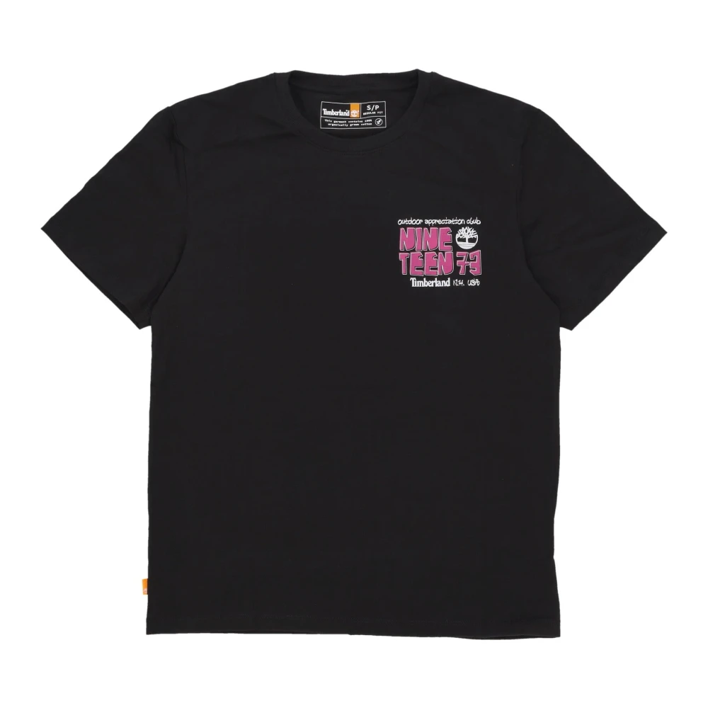 Timberland Zwart Grafisch T-shirt Korte Mouw Black Heren