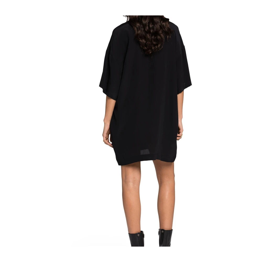 Roberto Cavalli Zijden Mini Jurk Black Dames