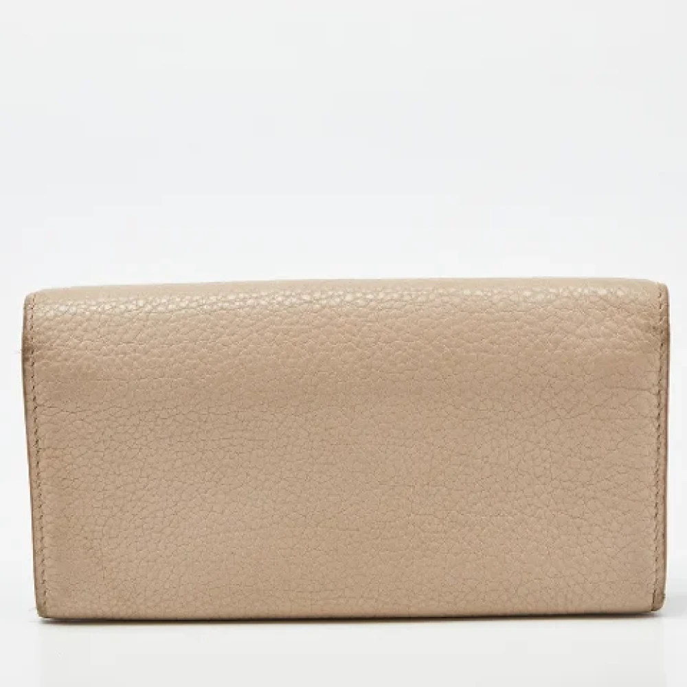 Burberry Vintage Pre-owned Leather wallets Beige Dames