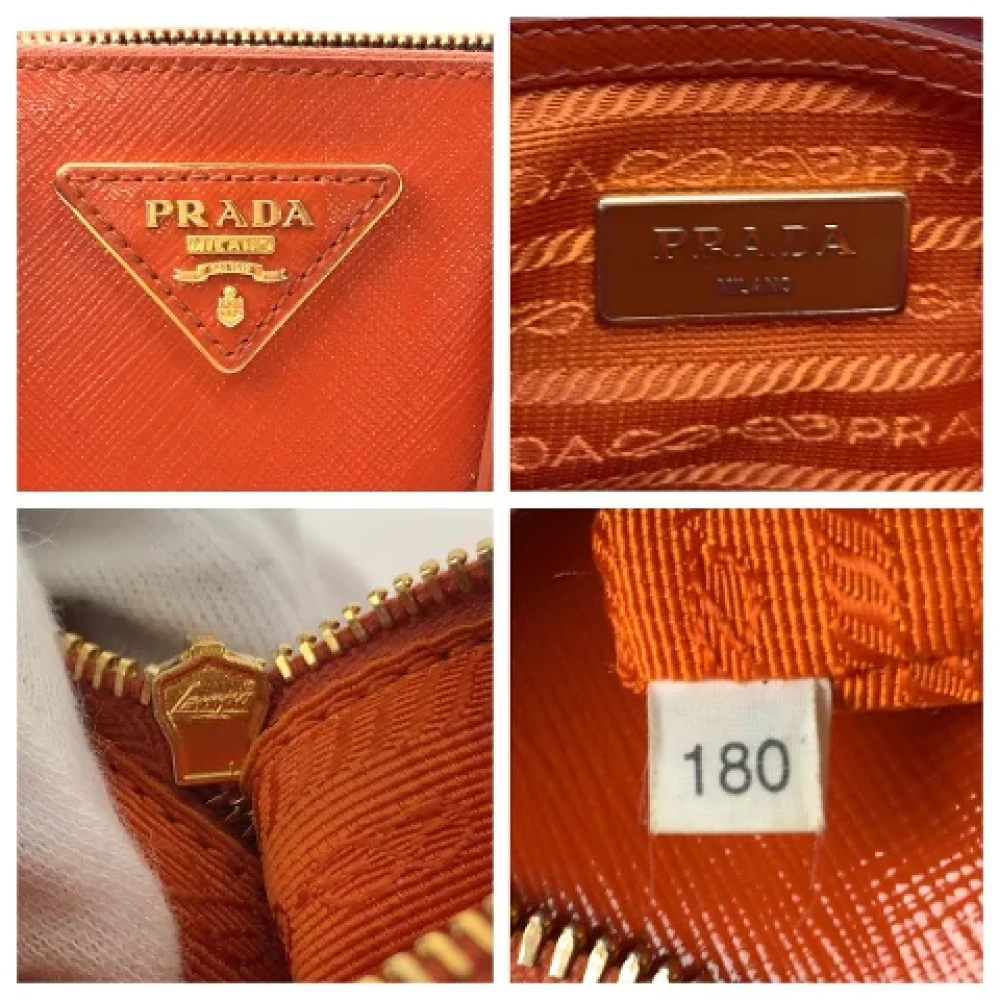 Prada Vintage Pre-owned Leather prada-bags Orange Dames