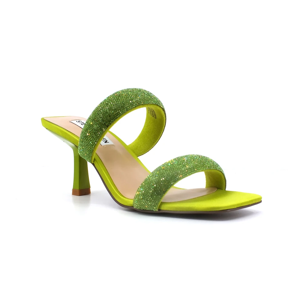 Steve Madden Green Heeled Mules, Female, 4 Uk, Top-Notch Sandal