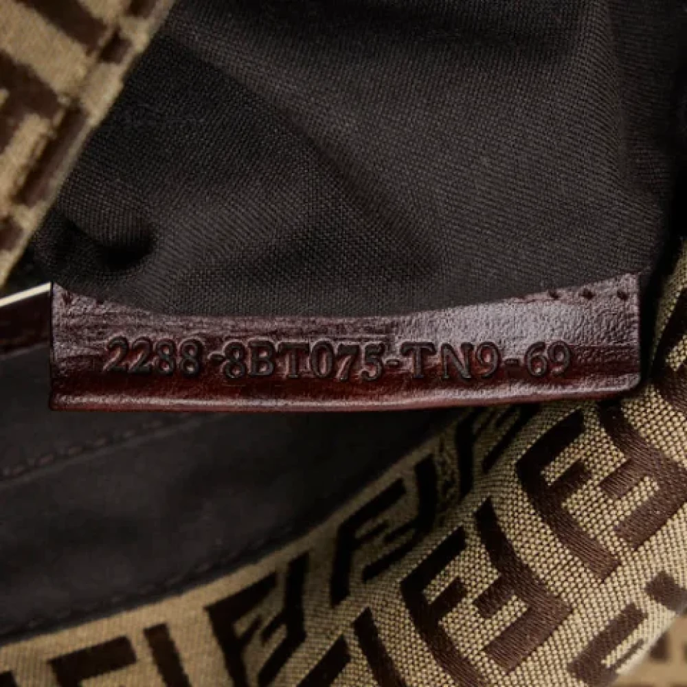 Fendi Vintage Pre-owned Canvas shoulder-bags Brown Dames