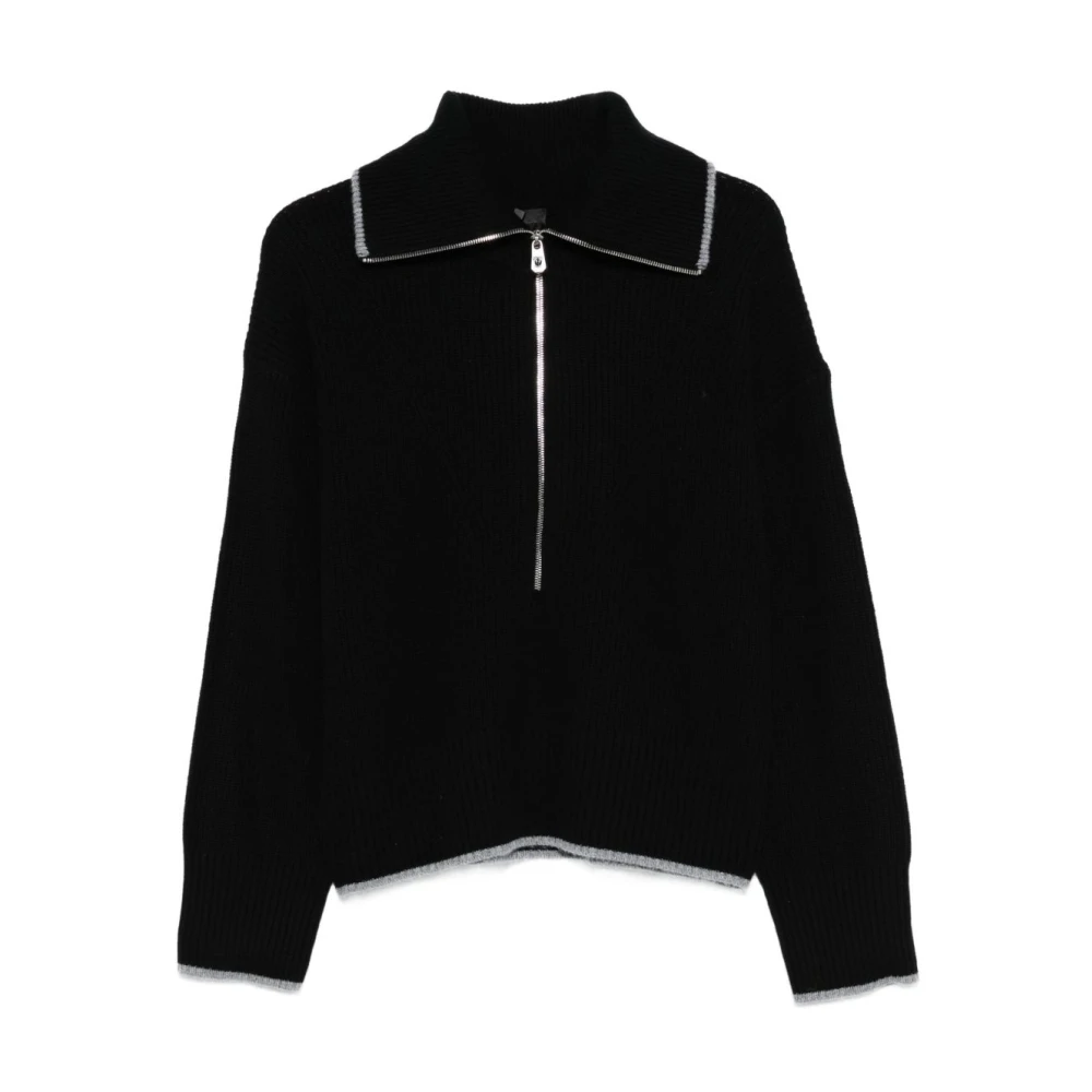 Pinko Black Stylish Jumpers Collection - Female - Turtlenecks - M - Knitwear