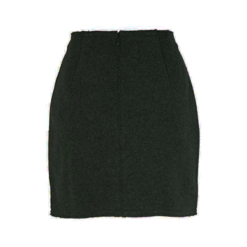N21 Wollen Minirok met Zakken Green Dames
