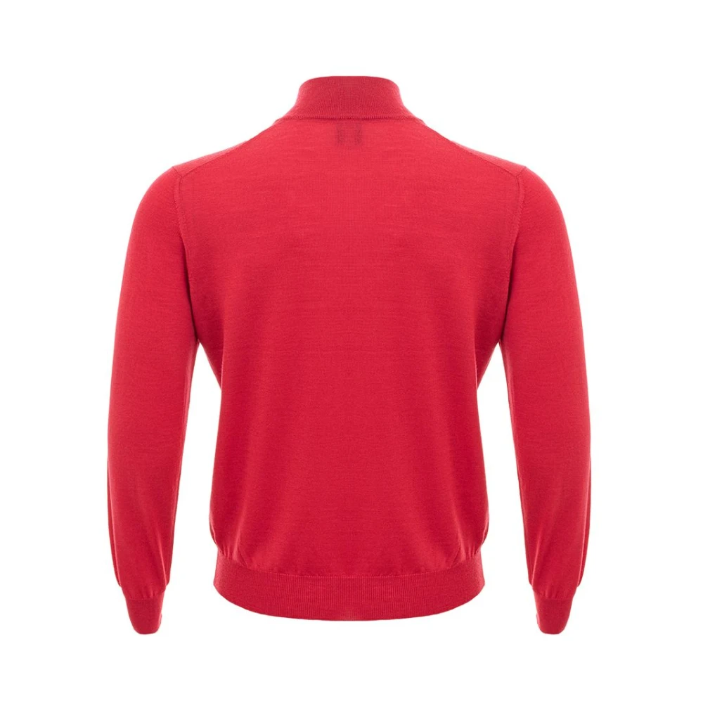 Gran Sasso Elegant wollen T-shirt voor mannen Red Heren