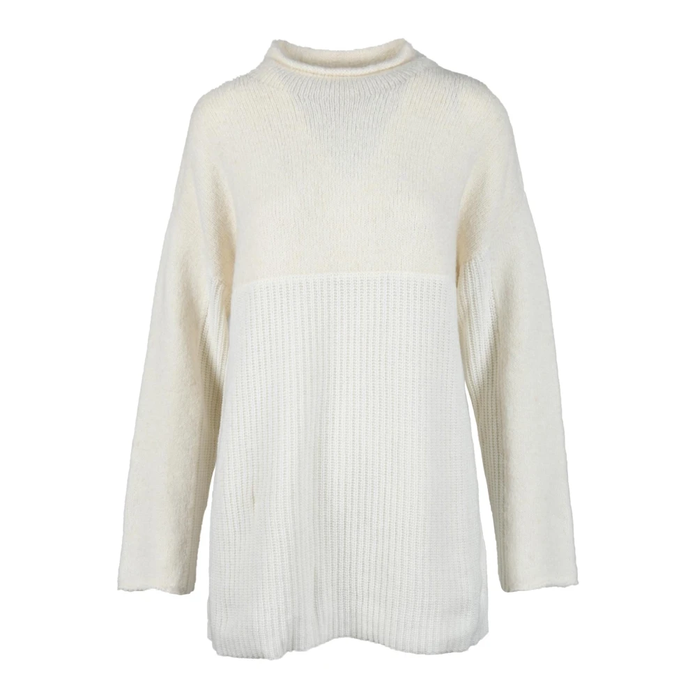 Alpha Studio Zachte Alpaca Wolmix Trui Yellow Dames