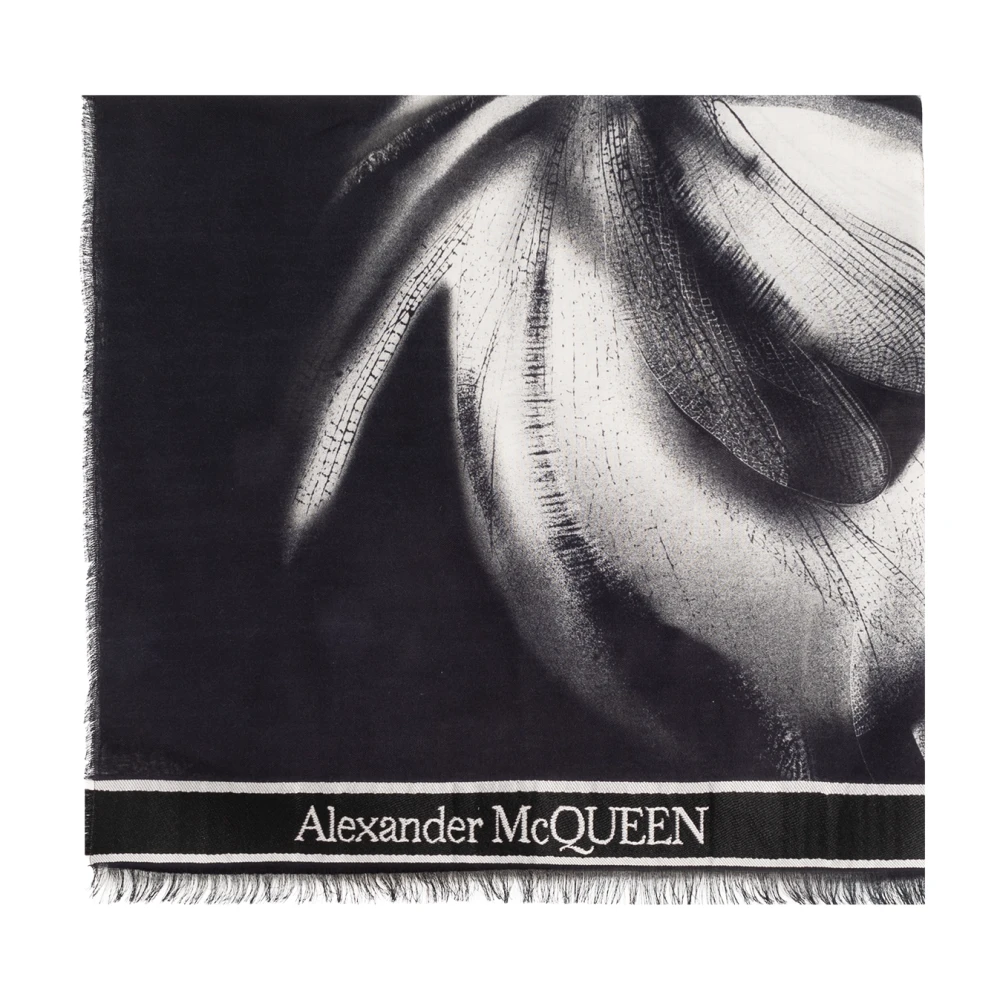 Alexander mcqueen Bedrukte sjaal Black Heren