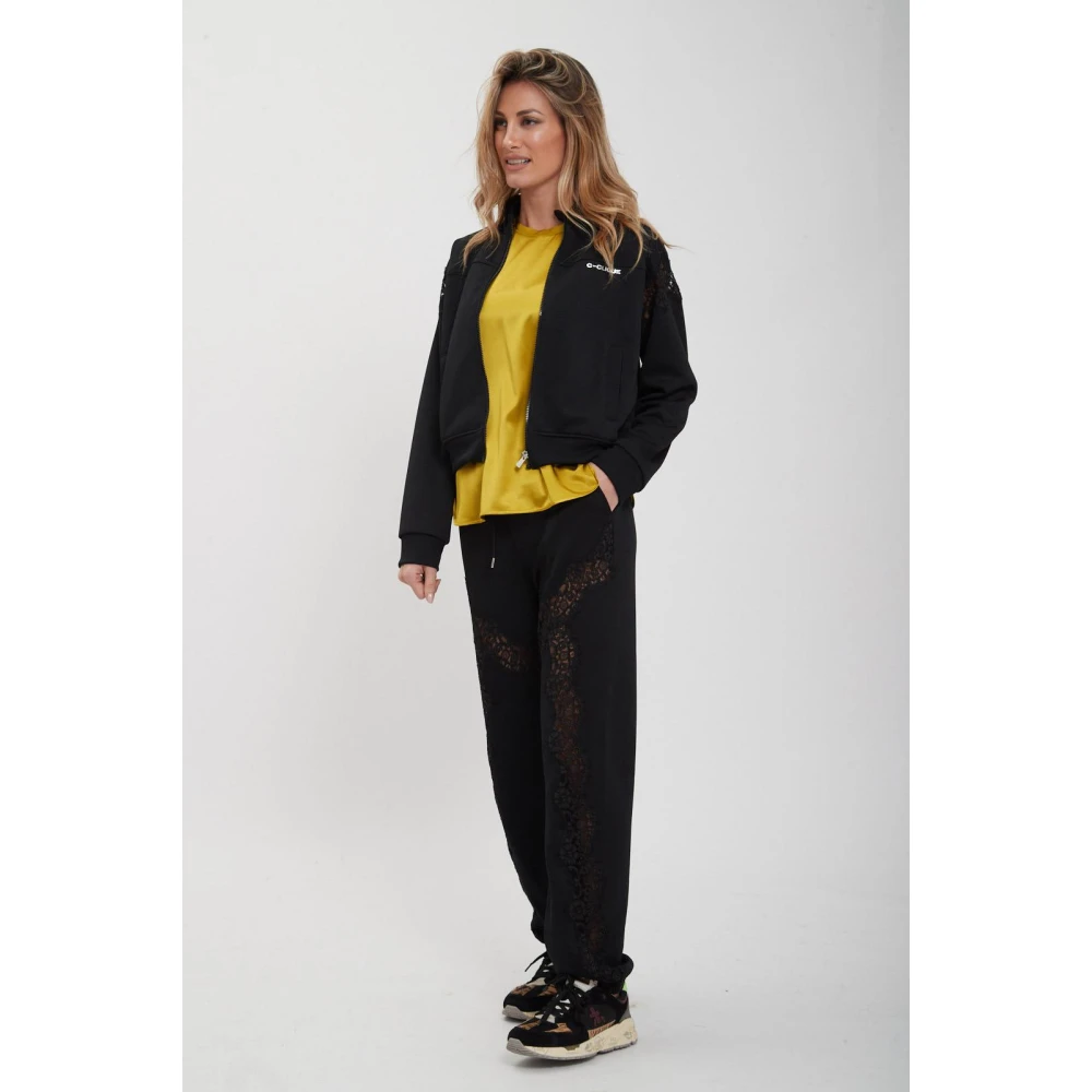 pinko Interlock Joggingbroek Black Dames