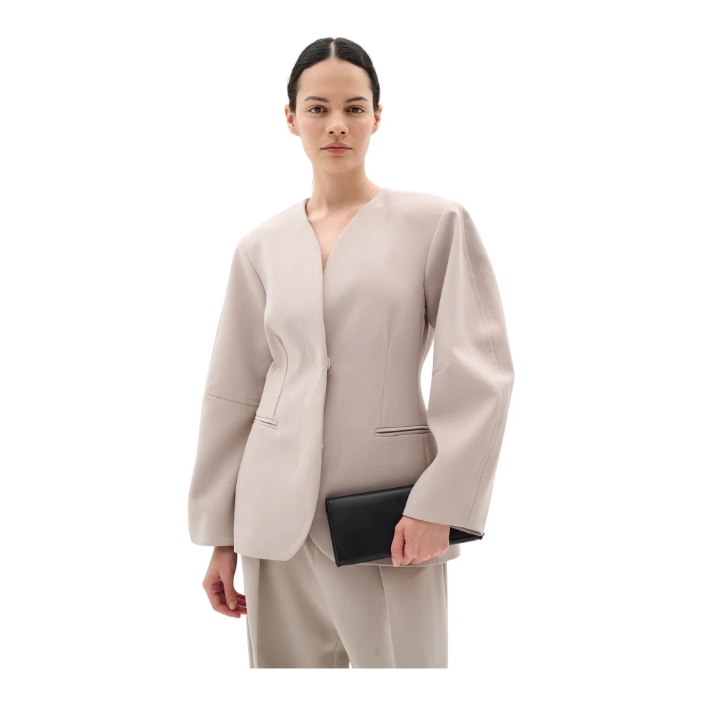InWear Moderne Blazer Jas Steen Beige Dames