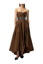 robe-midi-marron-avec-encolure-coeur