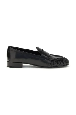 Läderloafers med Blockklack