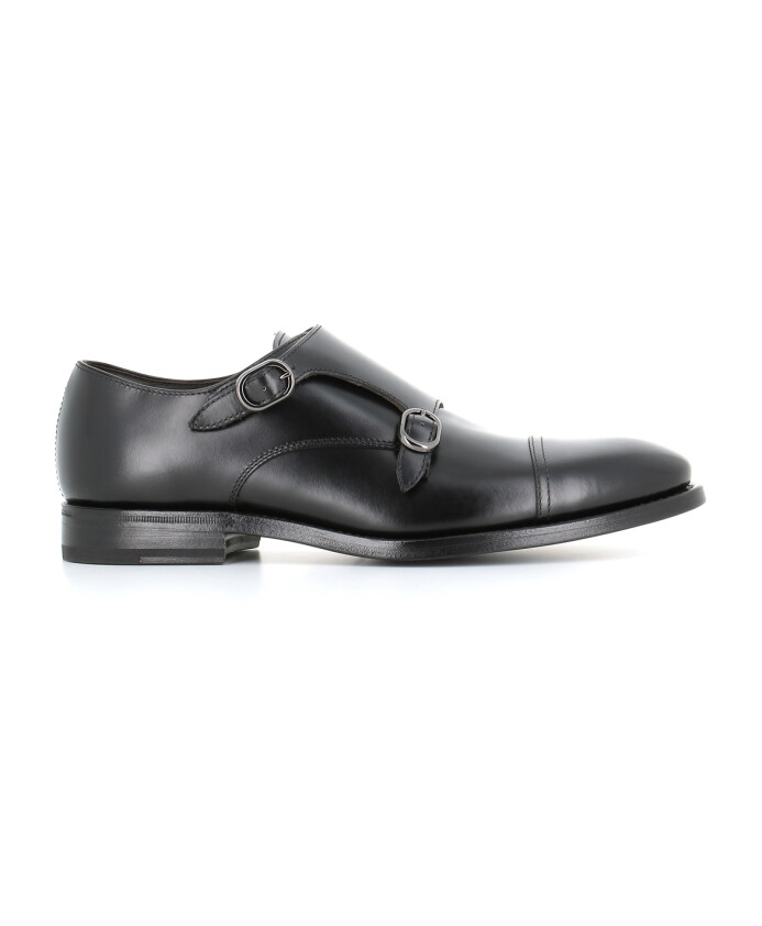 black-brushed-leather-flat-shoes