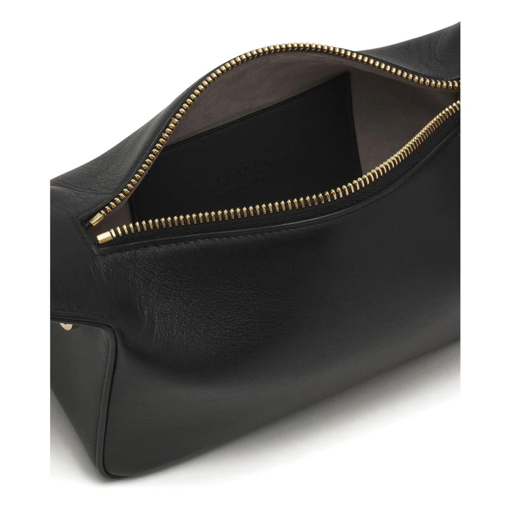 Lanvin Zwarte Paillet Schoudertas Black Dames